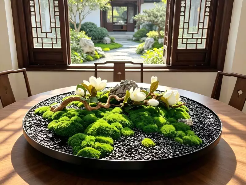 Chinese-style Moss Micro-landscape Art
