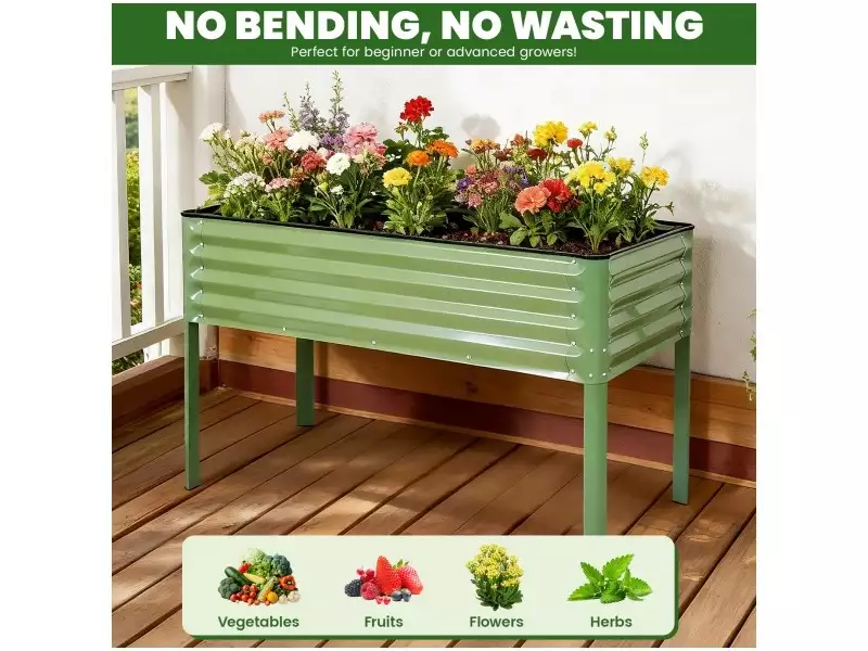 带腿抬升式免弯腰种植箱