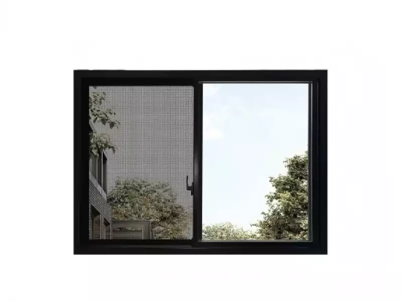 Aluminum Alloy Non-broken Bridge Single-layer Tempered Glass Soundproof & Anti-theft Sliding Window