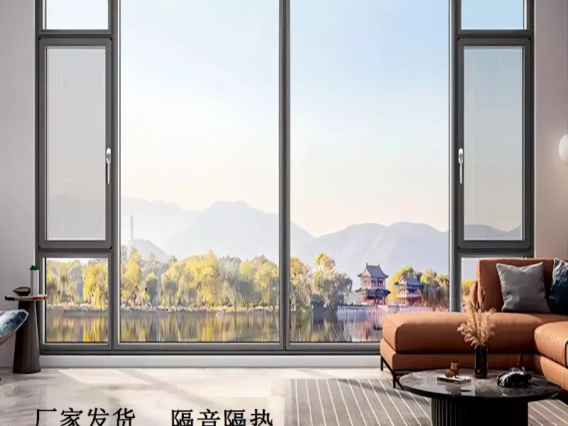 断桥多层钢化玻璃静音平开窗户