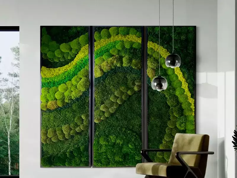 大型青苔壁饰